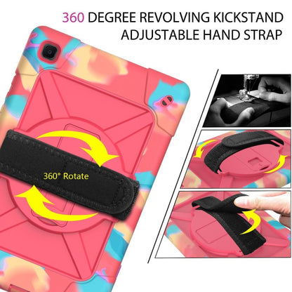 For Samsung Galaxy Tab A7 10.4 (2020) T500 Contrast Color Silicone + PC Combination Case with Holder(Camouflage Rose Red) - Other Galaxy Tab PC by buy2fix | Online Shopping UK | buy2fix