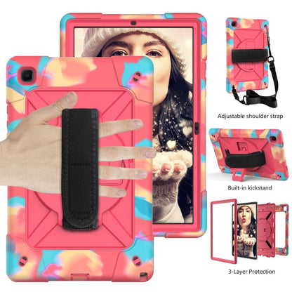 For Samsung Galaxy Tab A7 10.4 (2020) T500 Contrast Color Silicone + PC Combination Case with Holder(Camouflage Rose Red) - Other Galaxy Tab PC by buy2fix | Online Shopping UK | buy2fix
