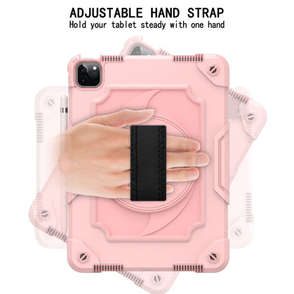 360 Degree Rotation Turntable Contrast Color Robot Shockproof Silicone + PC Protective Case with Holder For iPad Air 2022 / 2020 10.9 / Pro 11 (2020)(Rose Gold) - iPad Air (2022) / (2020) 10.9 Cases by buy2fix | Online Shopping UK | buy2fix