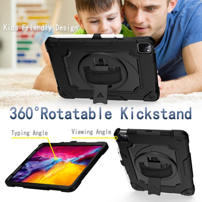 360 Degree Rotation Turntable Contrast Color Robot Shockproof Silicone + PC Protective Case with Holder For iPad Air 2022 / 2020 10.9 / Pro 11 (2020)(Black) - iPad Air (2022) / (2020) 10.9 Cases by buy2fix | Online Shopping UK | buy2fix