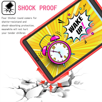 For Samsung Galaxy Tab A10.1 (2019) T510 Contrast Color Shockproof Robot Silicone + PC Case with Wristband Holder(Red + Black) - Tab A 10.1 (2019) T510 / T515 by buy2fix | Online Shopping UK | buy2fix