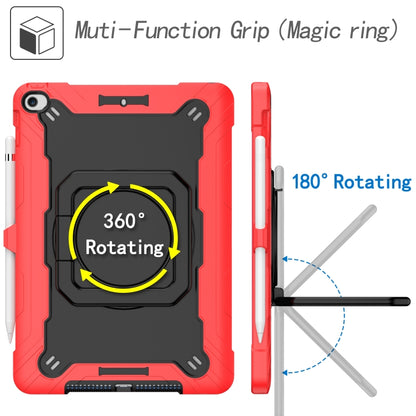 For iPad 10.2 2021 / 2020 / 2019 Contrast Color Shockproof Robot Silicone + PC Case with Wristband Holder(Red + Black) - iPad 10.2 Cases by buy2fix | Online Shopping UK | buy2fix
