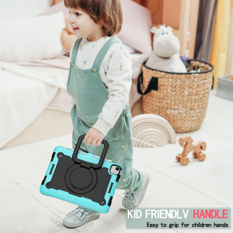 Contrast Color Shockproof Robot Silicone + PC Case with Wristband Holder For iPad Air 2022 / 2020 10.9(Mint Green + Black) - iPad Air (2022) / (2020) 10.9 Cases by buy2fix | Online Shopping UK | buy2fix