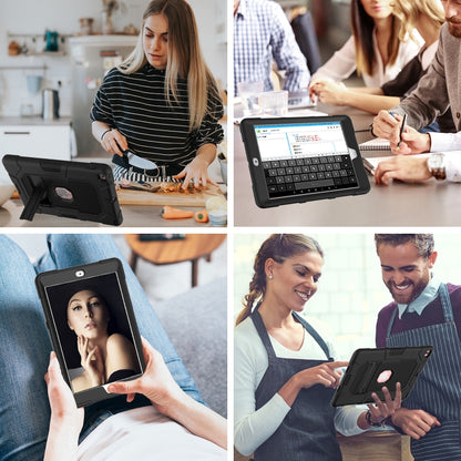 Contrast Color Robot Shockproof Silicone + PC Protective Case with Holder For iPad 9.7 (2018 / 2017)(Black) - iPad 9.7 (2018) & (2017) Cases by buy2fix | Online Shopping UK | buy2fix