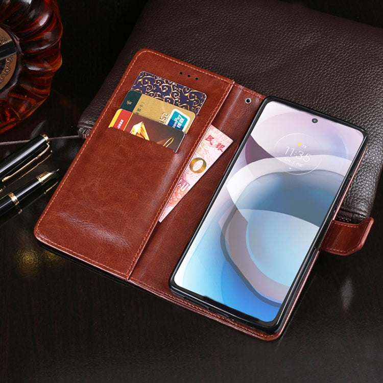 For Motorola Moto One 5G Ace idewei Crazy Horse Texture Horizontal Flip Leather Case with Holder & Card Slots & Wallet(Yellow) - Motorola Cases by idewei | Online Shopping UK | buy2fix