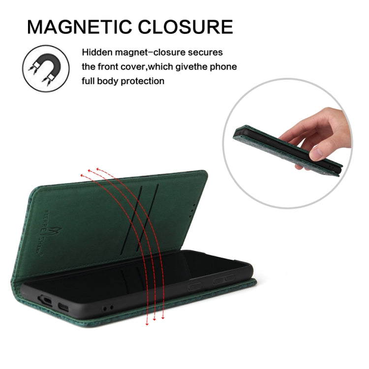 For Samsung Galaxy S21+ 5G Fierre Shann Crocodile Texture Magnetic Horizontal Flip Genuine Leather Case with Holder & Card Slot(Green) - Galaxy S21+ 5G Cases by FIERRE SHANN | Online Shopping UK | buy2fix