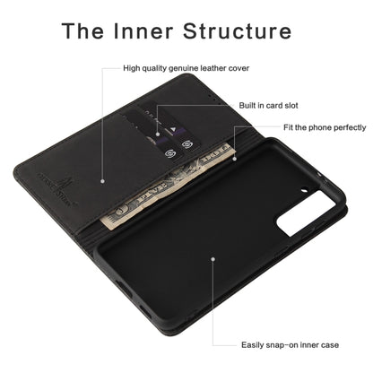 For Samsung Galaxy S21 Ultra 5G Fierre Shann Crocodile Texture Magnetic Horizontal Flip Genuine Leather Case with Holder & Card Slot(Black) - Galaxy S21 Ultra 5G Cases by FIERRE SHANN | Online Shopping UK | buy2fix
