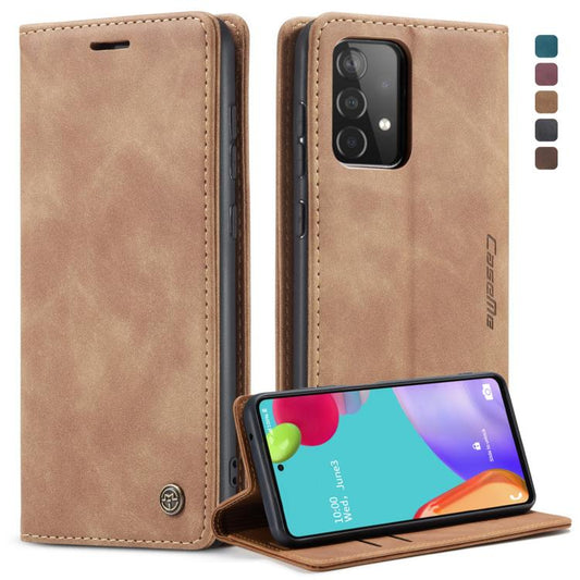 For Samsung Galaxy A52 5G / 4G CaseMe 013 Multifunctional Horizontal Flip Leather Case with Holder & Card Slot & Wallet(Brown) - Galaxy Phone Cases by CaseMe | Online Shopping UK | buy2fix