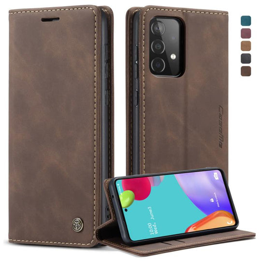 For Samsung Galaxy A52 5G / 4G CaseMe 013 Multifunctional Horizontal Flip Leather Case with Holder & Card Slot & Wallet(Coffee)