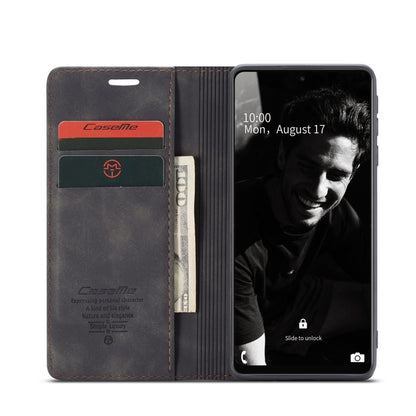 For Samsung Galaxy A72 5G / 4G CaseMe 013 Multifunctional Horizontal Flip Leather Case with Holder & Card Slot & Wallet(Black) - Galaxy Phone Cases by CaseMe | Online Shopping UK | buy2fix