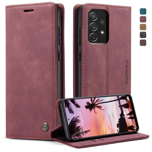 For Samsung Galaxy A72 5G / 4G CaseMe 013 Multifunctional Horizontal Flip Leather Case with Holder & Card Slot & Wallet(Wine Red) - Galaxy Phone Cases by CaseMe | Online Shopping UK | buy2fix