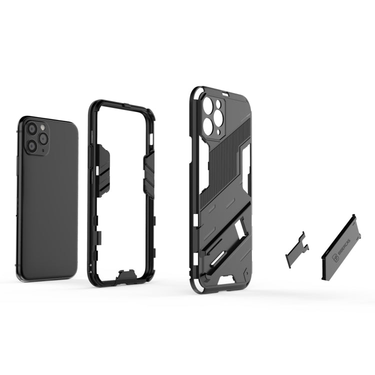 For iPhone 11 Pro Punk Armor 2 in 1 PC + TPU Shockproof Case with Invisible Holder (Light Red) by buy2fix