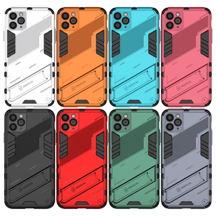 For iPhone 11 Pro Max Punk Armor 2 in 1 PC + TPU Shockproof Case with Invisible Holder (Blue) by buy2fix