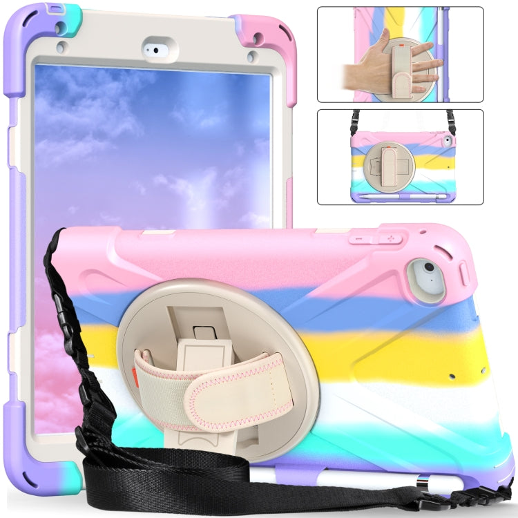 Shockproof Colorful Silicone + PC Protective Case with Holder & Shoulder Strap & Hand Strap For iPad Mini (2019)(Pink) - iPad mini (2019) / mini 5 Cases by buy2fix | Online Shopping UK | buy2fix