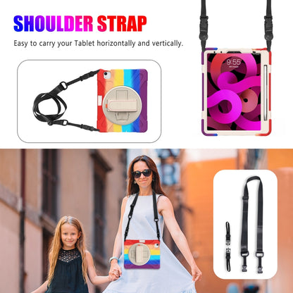 Shockproof Colorful Silicone + PC Protective Case with Holder & Shoulder Strap & Hand Strap For iPad Air 2022 / 2020 10.9(Red) - iPad Air (2022) / (2020) 10.9 Cases by buy2fix | Online Shopping UK | buy2fix