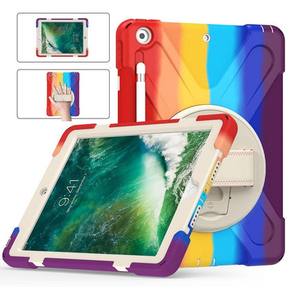 Shockproof Colorful Silicone + PC Protective Case with Holder & Shoulder Strap & Hand Strap For iPad 9.7 (2018)(Red) - iPad 9.7 (2018) & (2017) Cases by buy2fix | Online Shopping UK | buy2fix