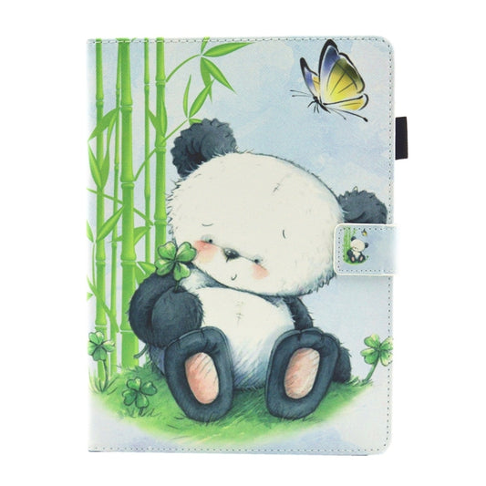 For iPad 10.2 2021 / 2020 / 2019 Coloured Drawing Pattern Horizontal Flip Leather Case with Holder & Card Slots & Photo Frame(Panda) - iPad 10.2 Cases by buy2fix | Online Shopping UK | buy2fix