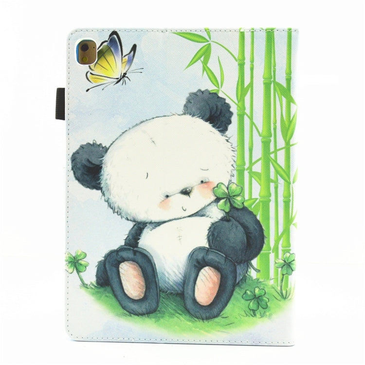 For iPad 10.2 2021 / 2020 / 2019 Coloured Drawing Pattern Horizontal Flip Leather Case with Holder & Card Slots & Photo Frame(Panda) - iPad 10.2 Cases by buy2fix | Online Shopping UK | buy2fix