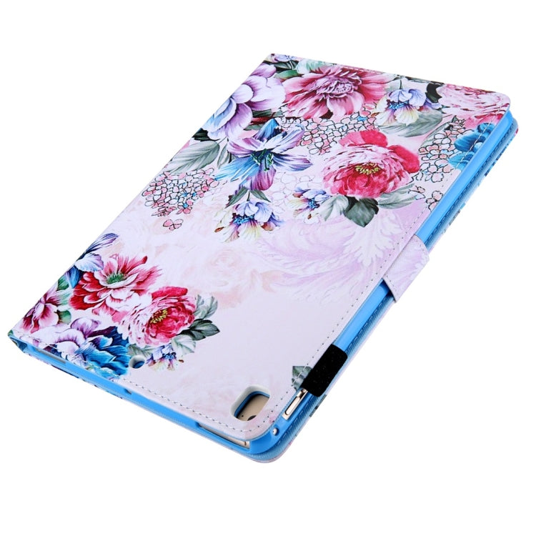 For iPad 10.2 2021 / 2020 / 2019 Coloured Drawing Pattern Horizontal Flip Leather Case with Holder & Card Slots & Photo Frame(Rose) - iPad 10.2 Cases by buy2fix | Online Shopping UK | buy2fix