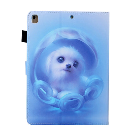For iPad 10.2 2021 / 2020 / 2019 Coloured Drawing Pattern Horizontal Flip Leather Case with Holder & Card Slots & Photo Frame(Dog) - iPad 10.2 Cases by buy2fix | Online Shopping UK | buy2fix