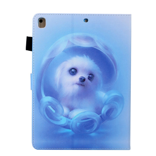 For iPad 10.2 2021 / 2020 / 2019 Coloured Drawing Pattern Horizontal Flip Leather Case with Holder & Card Slots & Photo Frame(Dog) - iPad 10.2 Cases by buy2fix | Online Shopping UK | buy2fix