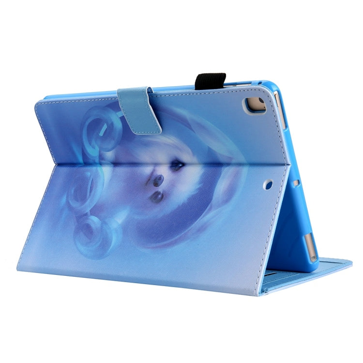For iPad 10.2 2021 / 2020 / 2019 Coloured Drawing Pattern Horizontal Flip Leather Case with Holder & Card Slots & Photo Frame(Dog) - iPad 10.2 Cases by buy2fix | Online Shopping UK | buy2fix