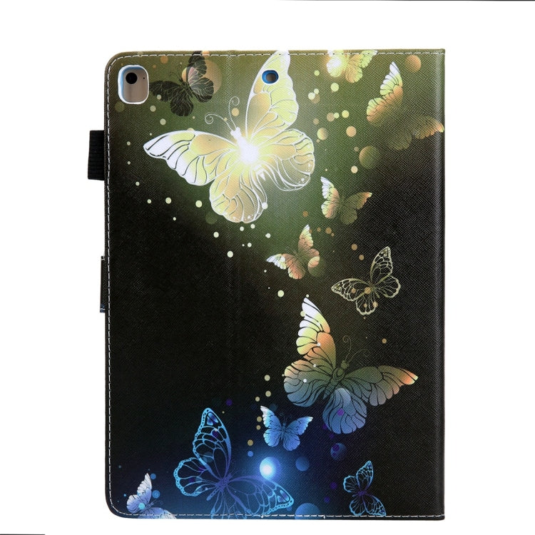 For iPad 10.2 2021 / 2020 / 2019 Coloured Drawing Pattern Horizontal Flip Leather Case with Holder & Card Slots & Photo Frame(Golden Butterfly) - iPad 10.2 Cases by buy2fix | Online Shopping UK | buy2fix