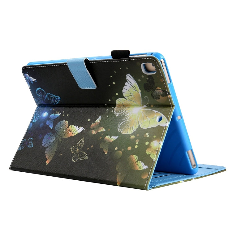For iPad 10.2 2021 / 2020 / 2019 Coloured Drawing Pattern Horizontal Flip Leather Case with Holder & Card Slots & Photo Frame(Golden Butterfly) - iPad 10.2 Cases by buy2fix | Online Shopping UK | buy2fix
