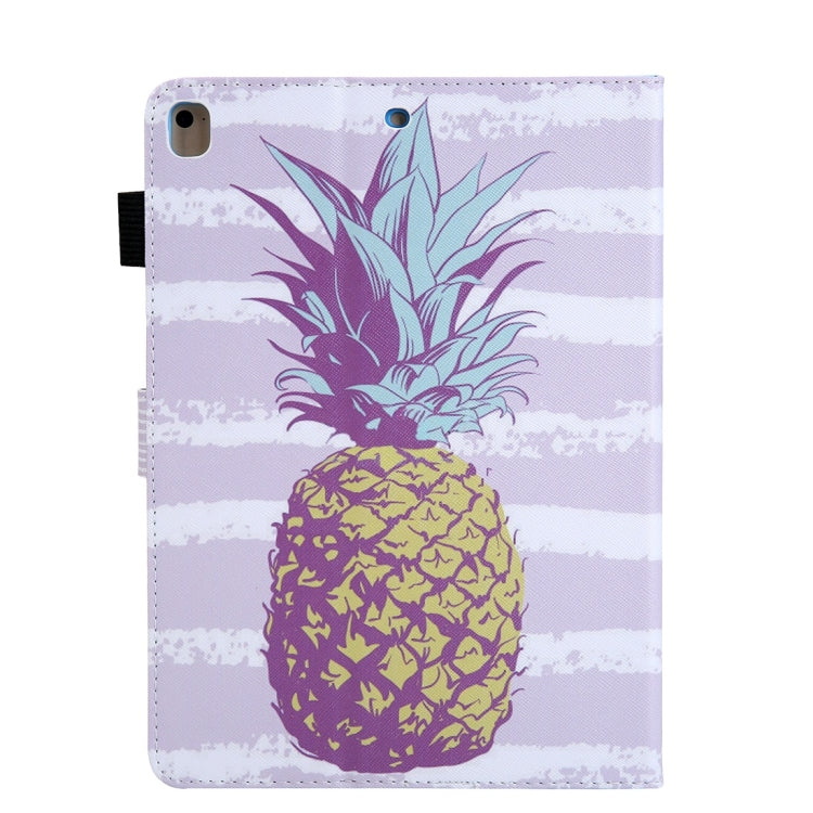 For iPad 10.2 2021 / 2020 / 2019 Coloured Drawing Pattern Horizontal Flip Leather Case with Holder & Card Slots & Photo Frame(Golden Pineapple) - iPad 10.2 Cases by buy2fix | Online Shopping UK | buy2fix