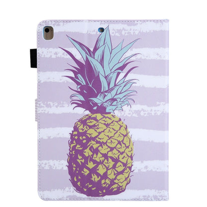 For iPad 10.2 2021 / 2020 / 2019 Coloured Drawing Pattern Horizontal Flip Leather Case with Holder & Card Slots & Photo Frame(Golden Pineapple) - iPad 10.2 Cases by buy2fix | Online Shopping UK | buy2fix