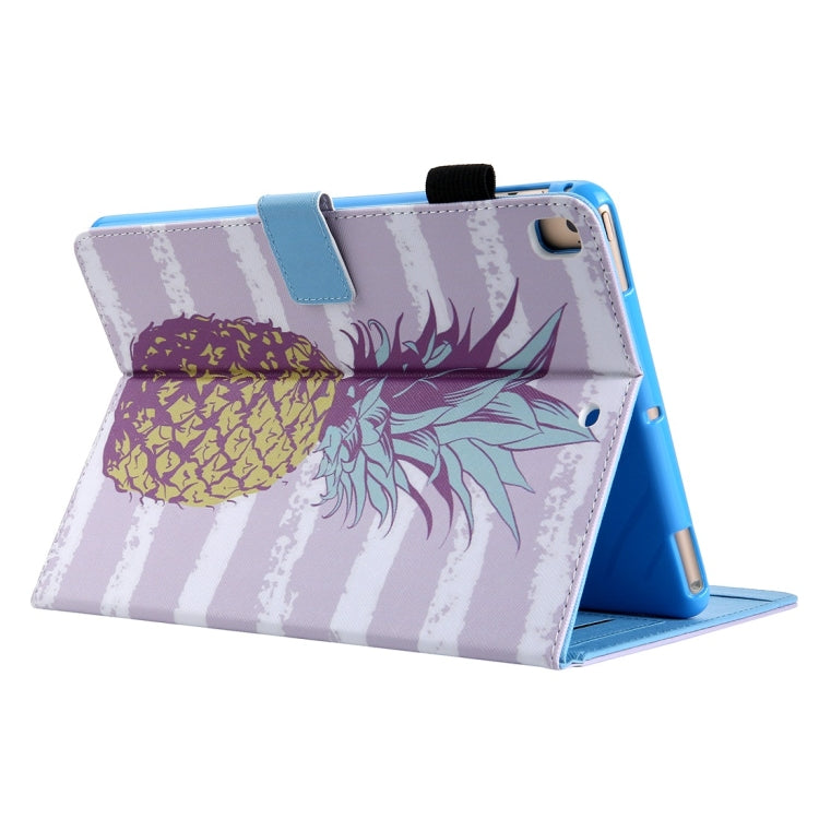 For iPad 10.2 2021 / 2020 / 2019 Coloured Drawing Pattern Horizontal Flip Leather Case with Holder & Card Slots & Photo Frame(Golden Pineapple) - iPad 10.2 Cases by buy2fix | Online Shopping UK | buy2fix