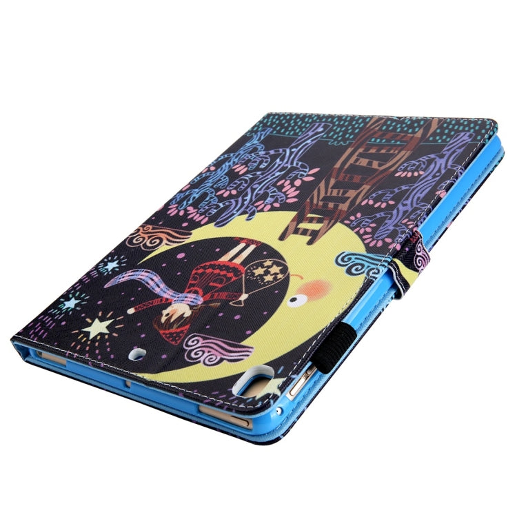 For iPad 10.2 2021 / 2020 / 2019 Coloured Drawing Pattern Horizontal Flip Leather Case with Holder & Card Slots & Photo Frame(Star Picking Girl) - iPad 10.2 Cases by buy2fix | Online Shopping UK | buy2fix