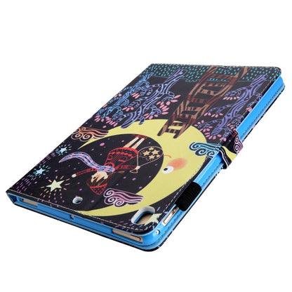 For iPad 10.2 2021 / 2020 / 2019 Coloured Drawing Pattern Horizontal Flip Leather Case with Holder & Card Slots & Photo Frame(Star Picking Girl) - iPad 10.2 Cases by buy2fix | Online Shopping UK | buy2fix