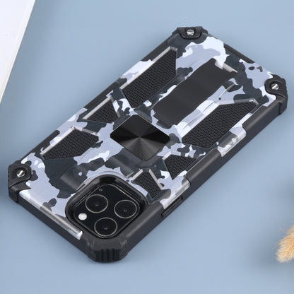 For iPhone 11 Pro Max Camouflage Armor Shockproof TPU + PC Magnetic Protective Case with Holder (Grey) by buy2fix