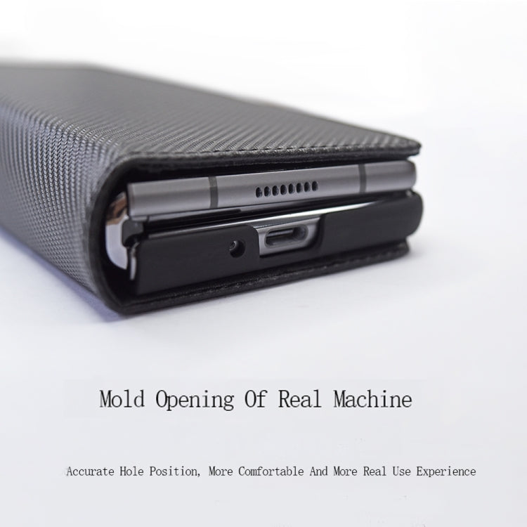 For Samsung Galaxy Z Fold2 5G Detachable Split Horizontal Flip Leather Case with Card Slots & Detachable Back Cover(Black) - Galaxy Phone Cases by buy2fix | Online Shopping UK | buy2fix