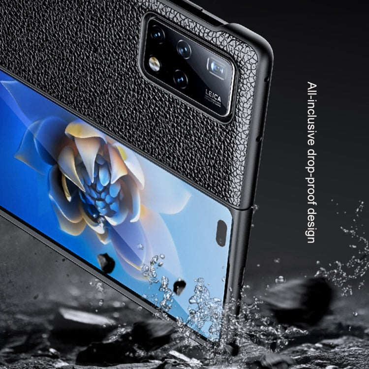 For Huawei Mate X2 Litchi Texture Cowhide Leather + TPU Shockproof Back Cover Case(Orange) - Huawei Cases by buy2fix | Online Shopping UK | buy2fix