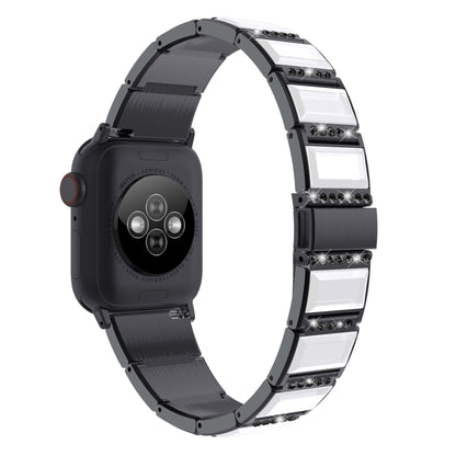 XingYao Series Two-tone Steel Watch Band For Apple Watch Series 9&8&7 41mm / SE 3&SE 2&6&SE&5&4 40mm / 3&2&1 38mm(Black+White) by buy2fix
