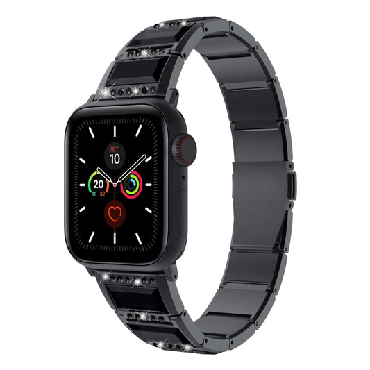XingYao Series Two-tone Steel Watch Band For Apple Watch Ultra 49mm&Watch Ultra 2 49mm / Series 9&8&7 45mm / SE 3&SE 2&6&SE&5&4 44mm / 3&2&1 42mm(Black+Black) by buy2fix