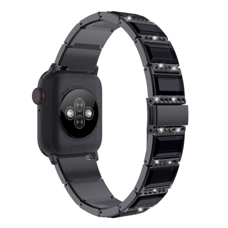 XingYao Series Two-tone Steel Watch Band For Apple Watch Ultra 49mm&Watch Ultra 2 49mm / Series 9&8&7 45mm / SE 3&SE 2&6&SE&5&4 44mm / 3&2&1 42mm(Black+Black) by buy2fix