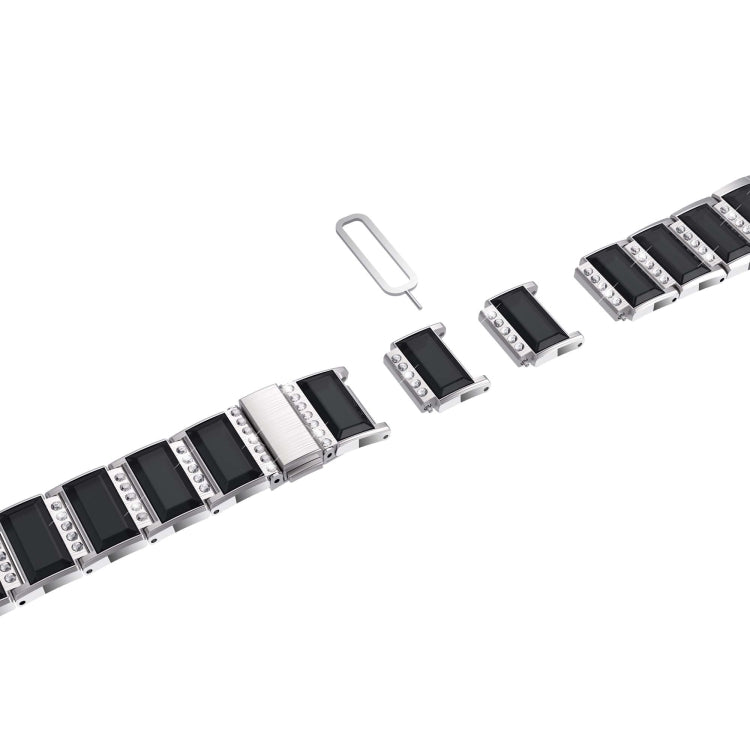 XingYao Series Two-tone Steel Watch Band For Apple Watch Ultra 49mm&Watch Ultra 2 49mm / Series 9&8&7 45mm / SE 3&SE 2&6&SE&5&4 44mm / 3&2&1 42mm(Silver+Black) by buy2fix