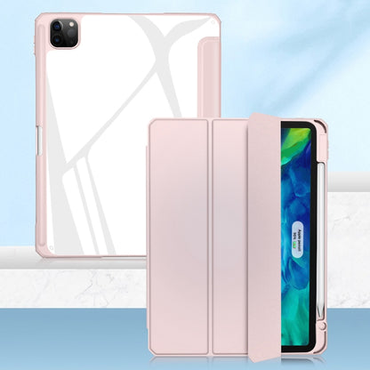 For iPad Pro 11 2022 / 2021 / 2020 Mutural Pinyue Series PC + TPU Horizontal Flip Leather Tablet Case with Holder & Pen Slot & Sleep / Wake-up Function(Pink) - iPad Pro 11 (2022/2021) Cases by Mutural | Online Shopping UK | buy2fix