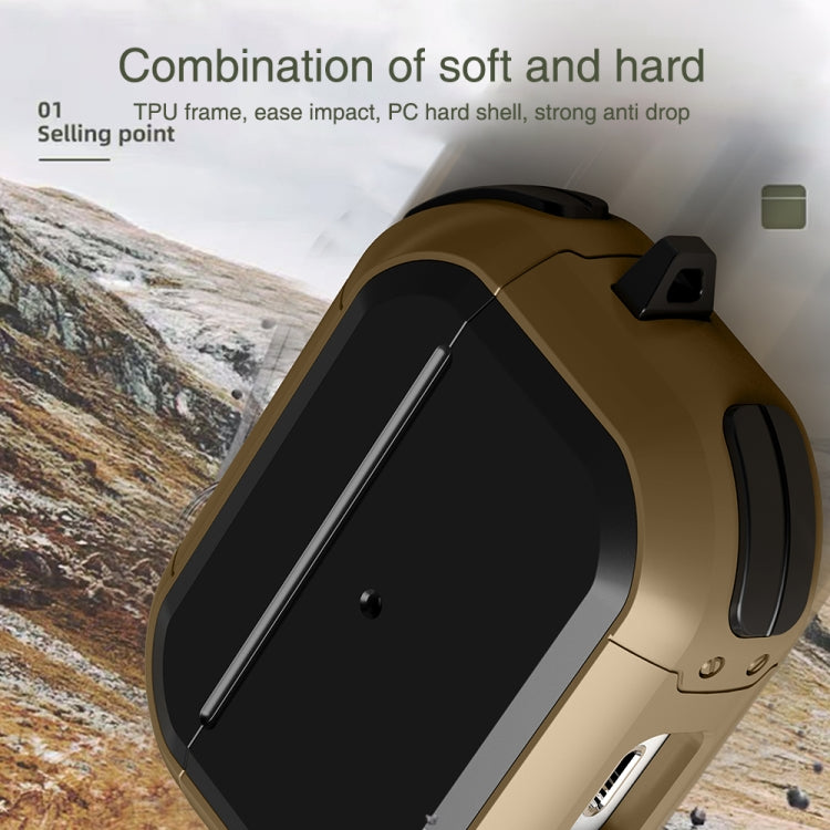 Wireless Earphones Shockproof Thunder Mecha TPU Protective Case For AirPods Pro(Green) - For AirPods Pro by buy2fix | Online Shopping UK | buy2fix