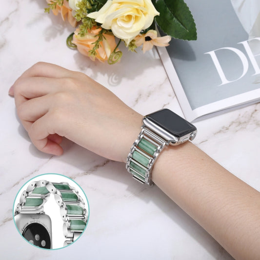 Emerald Stainless Steel Watch Band For Apple Watch Ultra 49mm&Watch Ultra 2 49mm / Series 9&8&7 45mm / SE 3&SE 2&6&SE&5&4 44mm / 3&2&1 42mm(Silver) by buy2fix