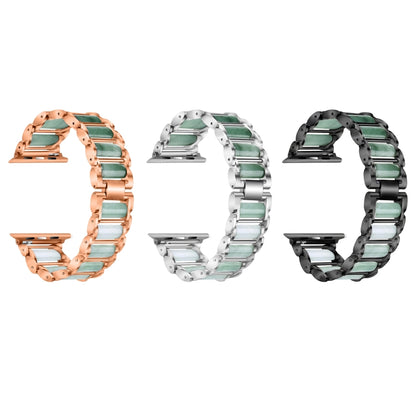 Emerald Stainless Steel Watch Band For Apple Watch Ultra 49mm&Watch Ultra 2 49mm / Series 9&8&7 45mm / SE 3&SE 2&6&SE&5&4 44mm / 3&2&1 42mm(Rose Gold) by buy2fix