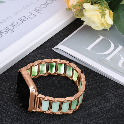 Emerald Stainless Steel Watch Band For Apple Watch Series 7 41mm / 6 & SE & 5 & 4 40mm / 3 & 2 & 1 38mm(Rose Gold) by buy2fix
