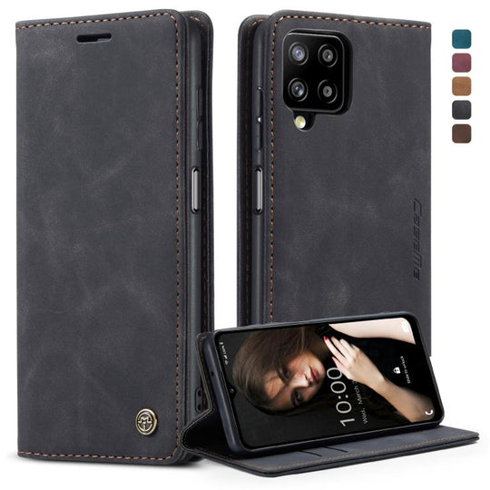 For Samsung Galaxy A12 CaseMe 013 Multifunctional Horizontal Flip Leather Case with Holder & Card Slot & Wallet(Black)