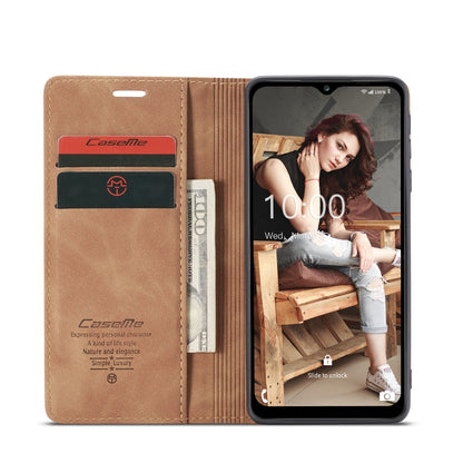 For Samsung Galaxy A12 CaseMe 013 Multifunctional Horizontal Flip Leather Case with Holder & Card Slot & Wallet(Brown) by CaseMe
