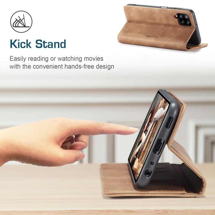 For Samsung Galaxy A12 CaseMe 013 Multifunctional Horizontal Flip Leather Case with Holder & Card Slot & Wallet(Brown) by CaseMe