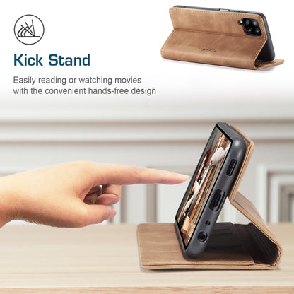 For Samsung Galaxy A12 CaseMe 013 Multifunctional Horizontal Flip Leather Case with Holder & Card Slot & Wallet(Brown) by CaseMe