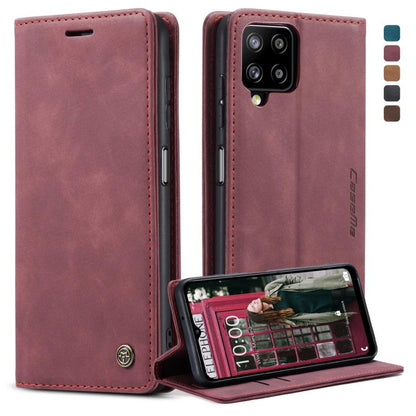 For Samsung Galaxy A12 CaseMe 013 Multifunctional Horizontal Flip Leather Case with Holder & Card Slot & Wallet(Wine Red) by CaseMe